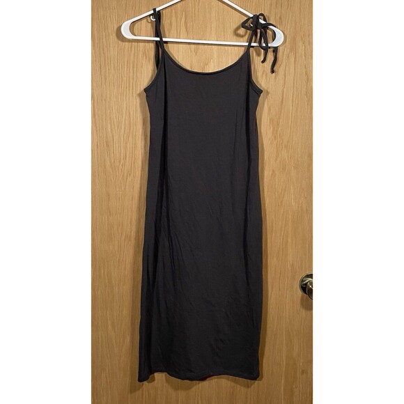 Marine Layer Farrah Slip Dress Tie Shoulder Strap Midi Charcoal Gray Women's XS - Picture 2 of 6